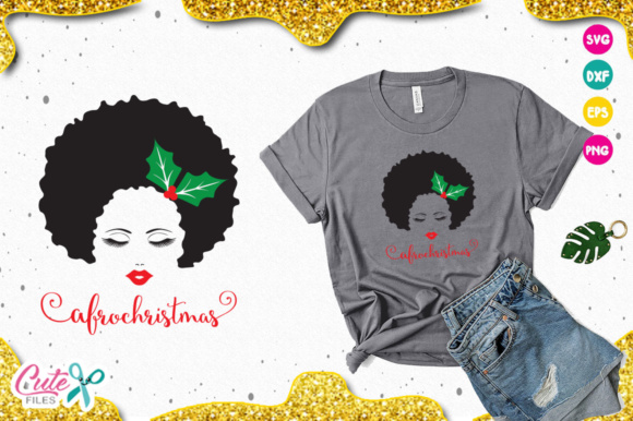 Afro Christmas Graphics for Bold T-Shirt Designs