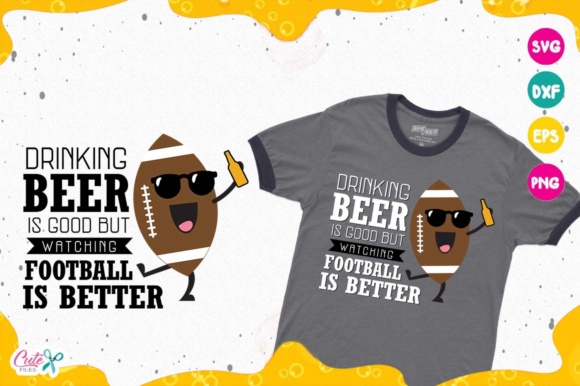 Beer & Football Graphics for T-Shirt Designs