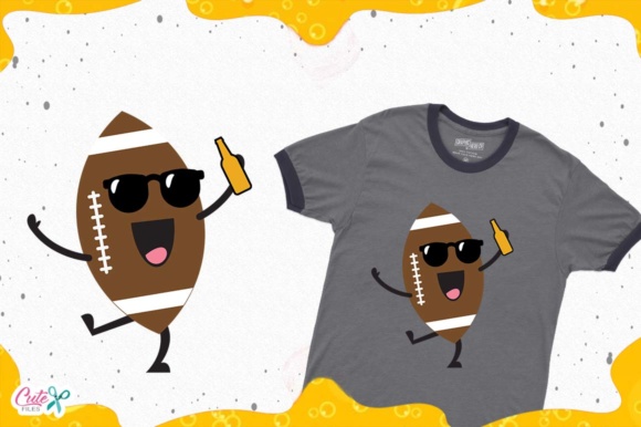 Football and Beer Forever: Graphics for T-Shirt Designs