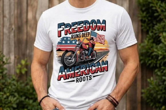 Freedom Runs Deep American Roots SVG PNG Graphics Freebies