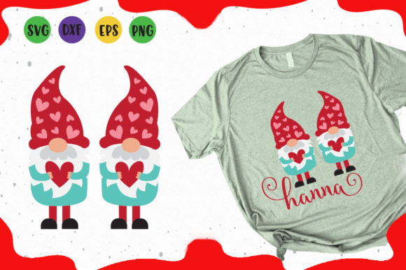 Gnomes with Hearts: Graphics for T-Shirt Designs