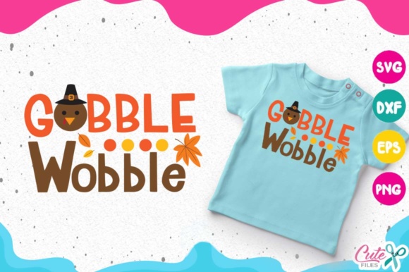 Gobble Wobble Turkey Face Graphics for T-Shirt Designs