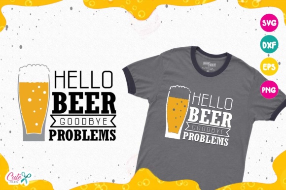 Hello Beer Graphics for T-Shirt Designs
