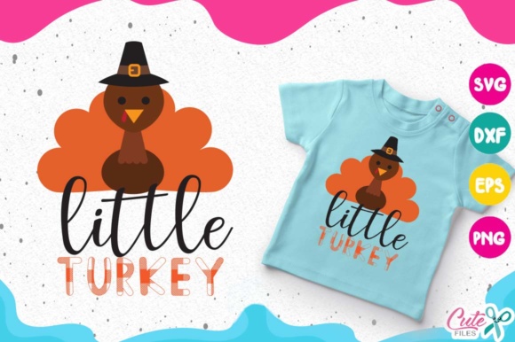 Little Turkey, Thanksgiving Graphics & T-Shirt Designs