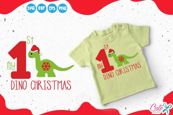 Reviewing My 1st Christmas, Dinosaur with Santa Hat for Embroidery